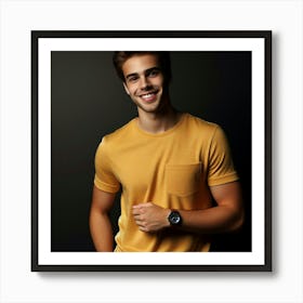 Portrait Of A Young Man Smiling 1 Art Print