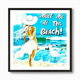 Beach Getaways - Meet Me Art Print