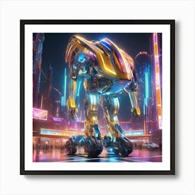 Futuristic Robot Art Print