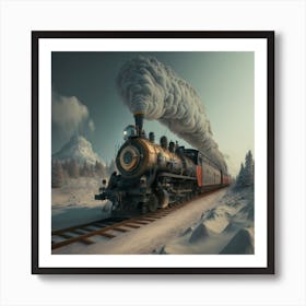 Train In The Snow Art Print