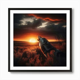 Howling Wolf Art Print