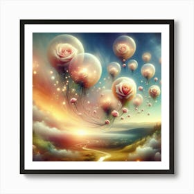 Roses In The Sky Art Print