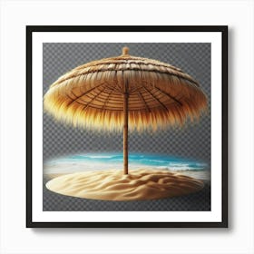 Umbrella On The Beach 2 Art Print