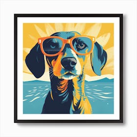 Dog In Sunglasses Pop Art Print