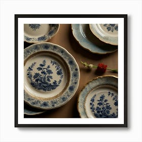 Default Create Unique Design Of Antique Plates 0 Art Print