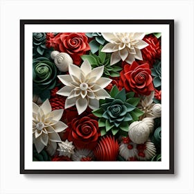 Paper Flowers 8 Art Print