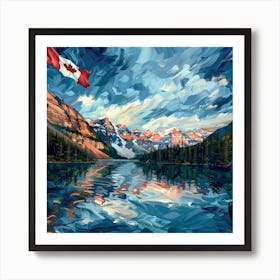 Canadian Flag Art Print