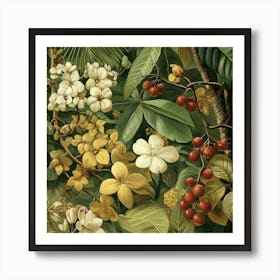 Tropical Flowers Art 14 Art Print