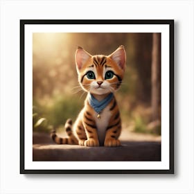 Tiger Kitten Art Print