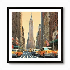 Vintage Travel Poster New York Art Print Art Print