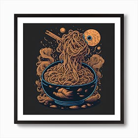 Asian Noodle Bowl Art Print