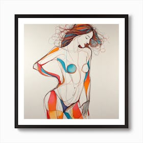 Woman In A Bikini Art Print