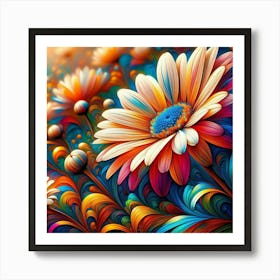 Colorful Flowers 1 Art Print