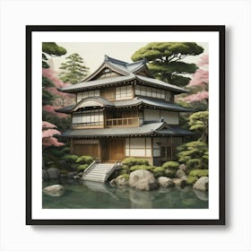 Japanese House Art Print 6 Art Print