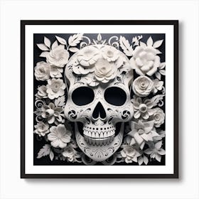 Day Of The Dead Skull 1 Art Print