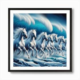 Horses Of The Ocean Art Print