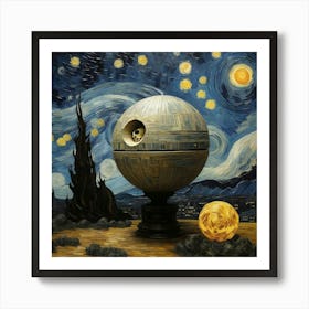 Death Star space art print Art Print