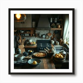 Kitchen Stock Videos & Royalty-Free Footage Art Print