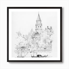 San Moise e Giardinetto, Venice - Andrew Fisher Bunner 1 Art Print