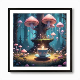 Cup Of Tea In The Forest 9 Art Print