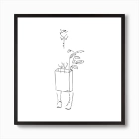 I Like To Buy Me A Plant Square Art Print