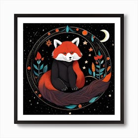 Spirit Zodiac red panda Art Print