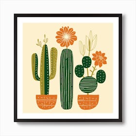 Cactus Plants 1 Art Print