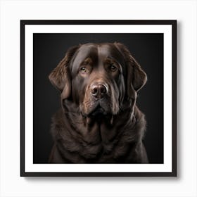 Portrait Of A Chocolate Labrador Retriever Poster