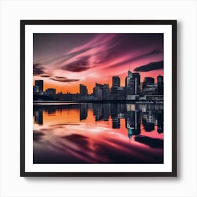 Sunset In New York City 3 Art Print