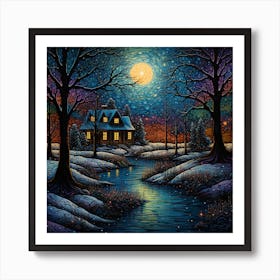 Fairy Winter Landscape Art Print