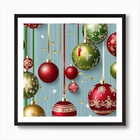 Christmas Ornaments 155 Art Print