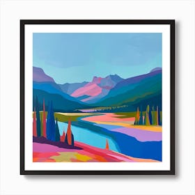 Colourful Abstract Jasper National Park Canada 3 Art Print