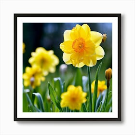 Garden Blossom Summer Grass Bloom Green Buttercup Meadow Field Spring Beautiful Yellow B (1) Art Print