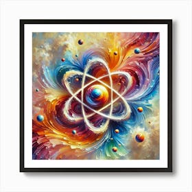 Atom In Color.AI Art Print