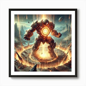 Core Titan Crushing Field Art Print