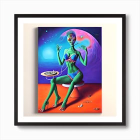 Alien Woman Art Print