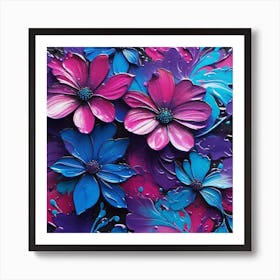 Abstract Flower Painting 6 Art Print