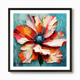 Abstract Flower Painting 13 Art Print