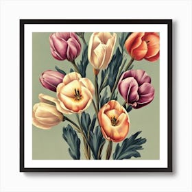 Tulips In A Vase Art Print