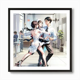 Cafe Swing Art Print