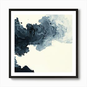 Black And White Abstract Painting Art Print