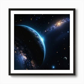 Earth In Space 2 Art Print