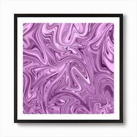 Plum Liquid Marble Art Print