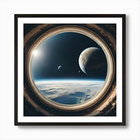 View From Spacecraft Window Art Print