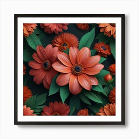 Default Create Unique Design Of Beautiful Flowers 0 Art Print