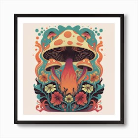 Psychedelic Mushrooms 1 Art Print