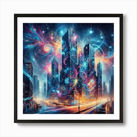 Futuristic Cityscape 2 Art Print