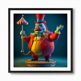 Circus Freak Show Fish (Series) Ringmaster Art Print