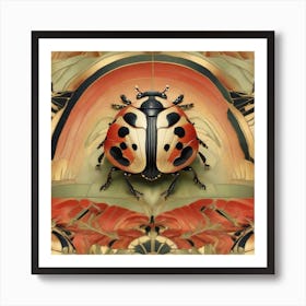 Art Deco Ladybug Art Print