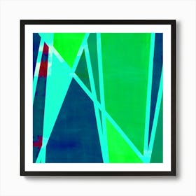 Mellow Haze - Blue Lime Art Print